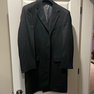 Mens long wool/cashmere blend coat blazer